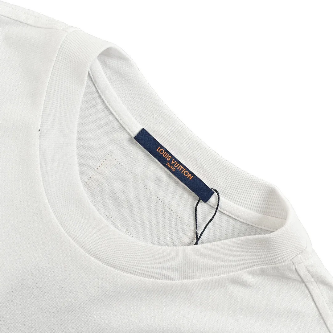 Louis Vuitton/Louis Vuitton 24ss embroidered three-letter short sleeves